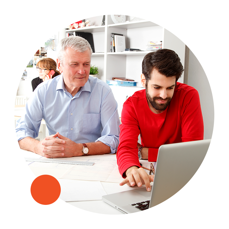 business team working together