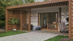 tiny home with patio